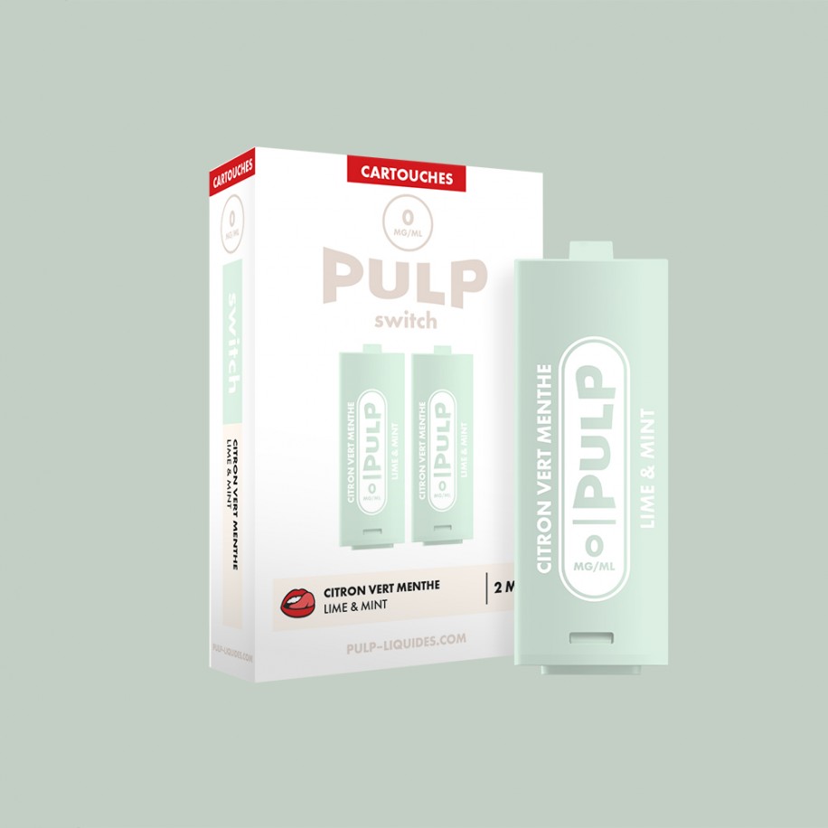 Cartouche Citron Vert Menthe - Le Pod switch by PULP - 2 ml Cartouche Citron Vert Menthe - Le Pod switch by PULP - 2 ml